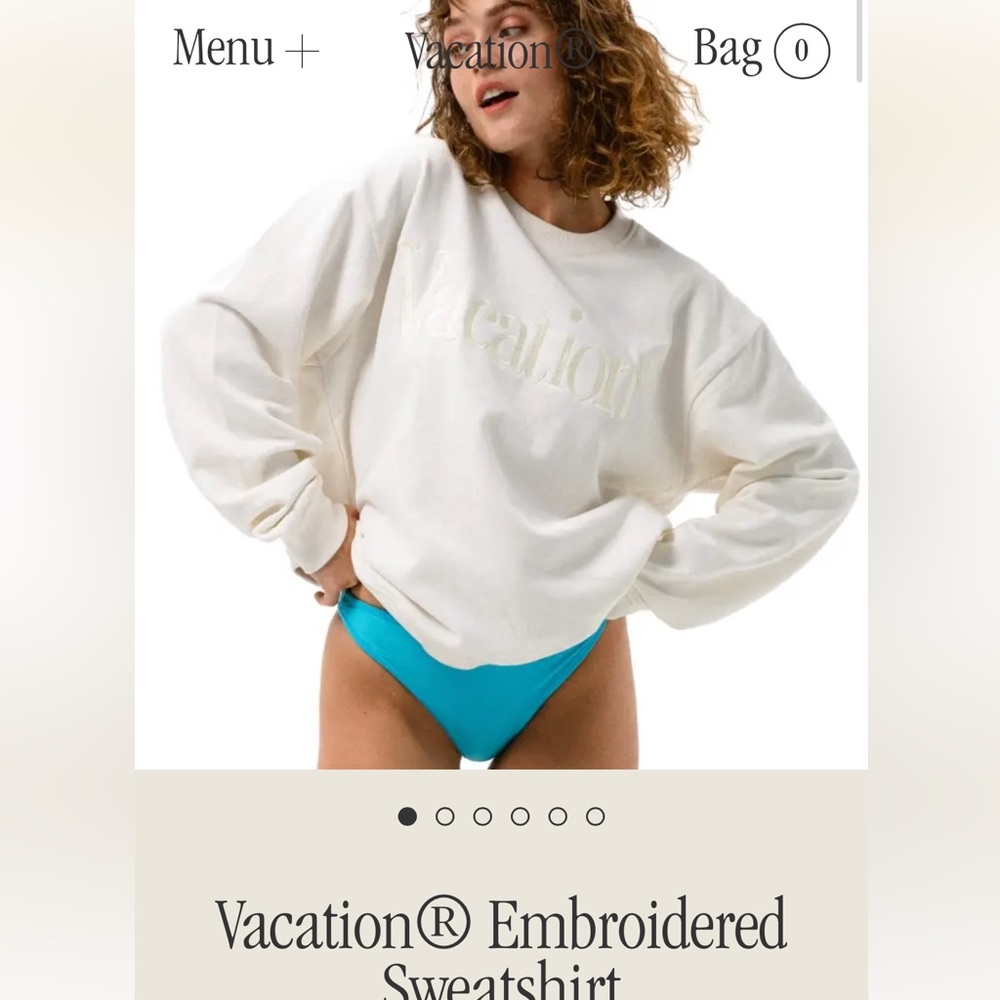 Vacation Brand Fleece Off-White sweatshirt M